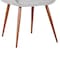 Armen Living Panda Mid-Century Dining Chair Walnut Finish and Gray Fabric LCPNSIWAGRAY - alternate 2